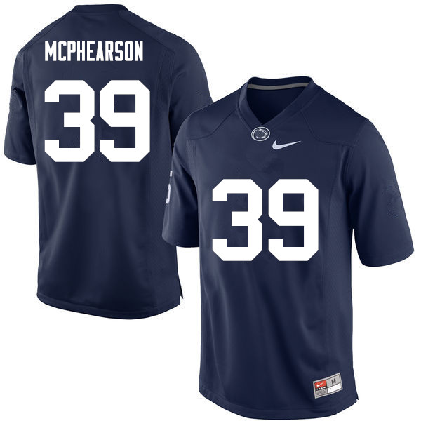 Men Penn State Nittany Lions #39 Josh McPhearson College Football Jerseys-Navy - Click Image to Close